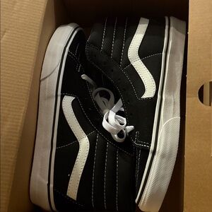 Vans Black and White SK8-Hi Sneakers